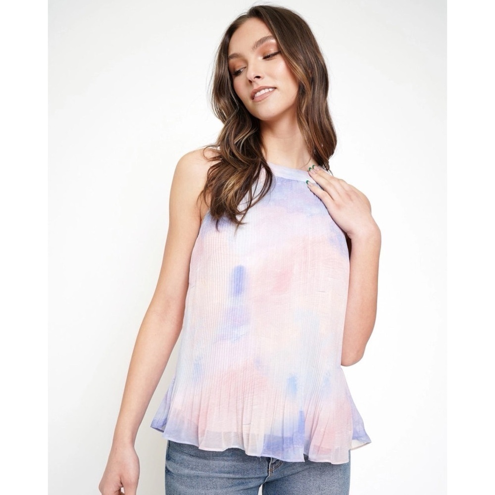 Mystree Micro Pleat Halter Top